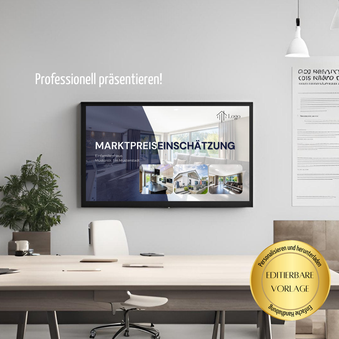 Finanzen Canva Template Immobilienmarketing