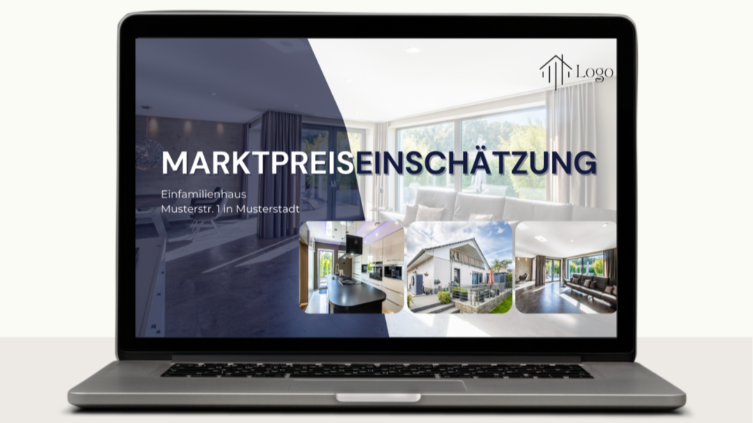 Präsentation Immobilienbewertung als Canva Template für Immobilienmakler - Immobilienbewertung nach dem Vergleichswert ✶✶Digitales Produkt/Vorlagen-Link✶