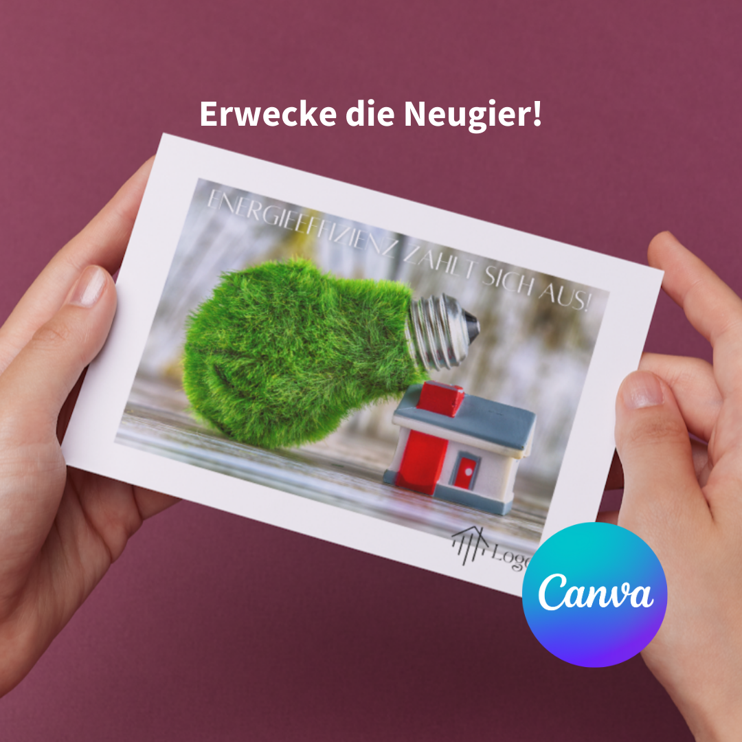 Ansprechende Postkarte für Immobilienmakler als Canva Template ✶Digitales Produkt/Vorlagen-Link ✶