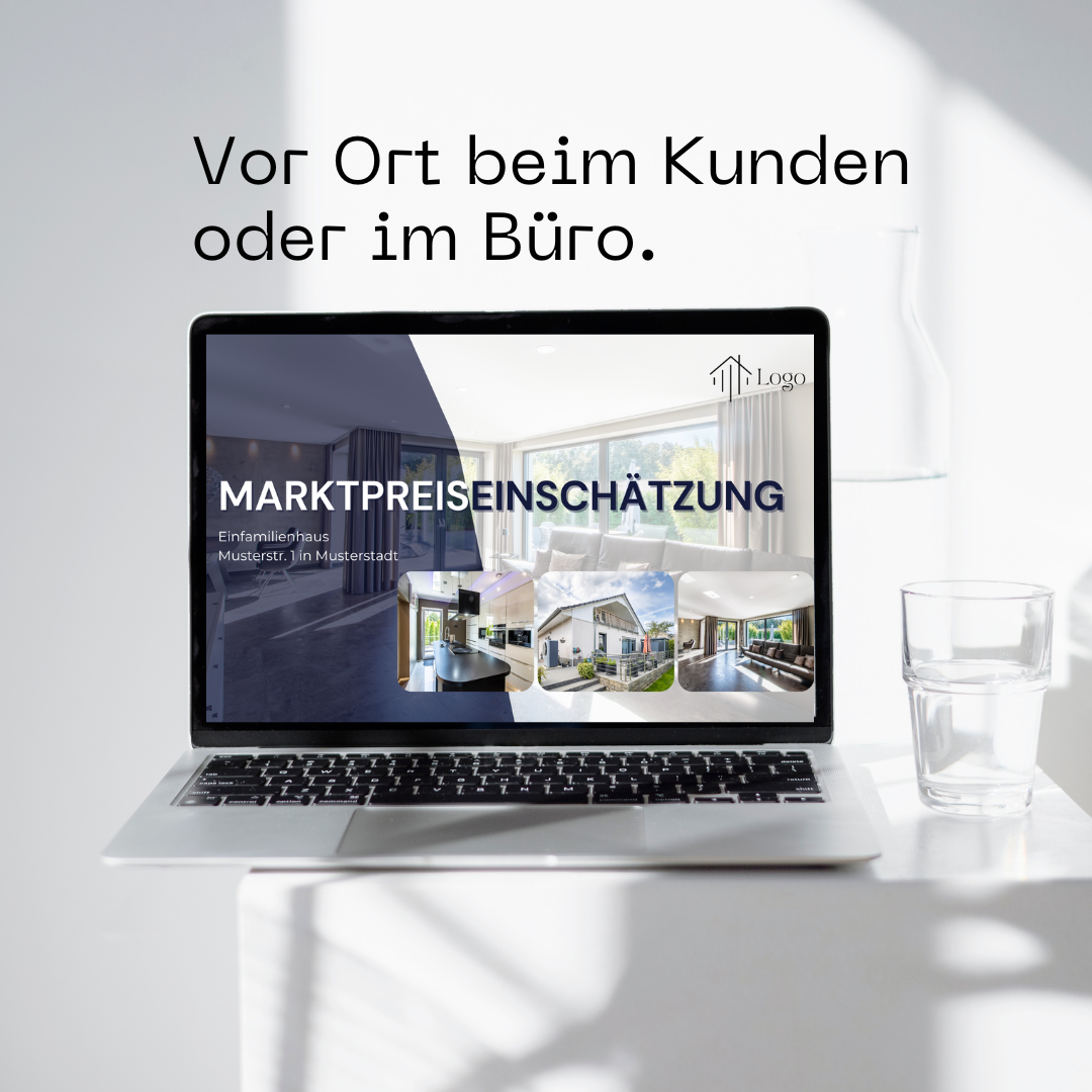 Präsentation Immobilienbewertung als Canva Template für Immobilienmakler - Immobilienbewertung nach dem Vergleichswert ✶✶Digitales Produkt/Vorlagen-Link✶