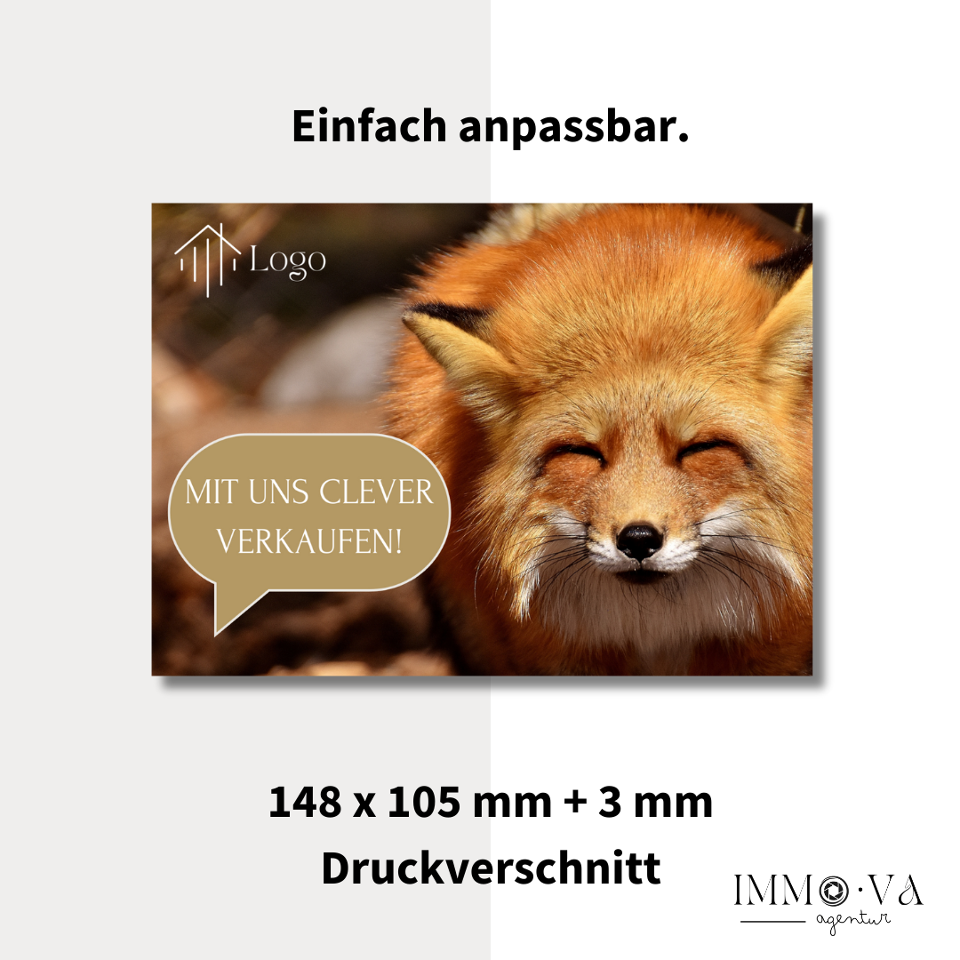 Ansprechende Postkarte für Immobilienmakler als Canva Template ✶Digitales Produkt/Vorlagen-Link ✶