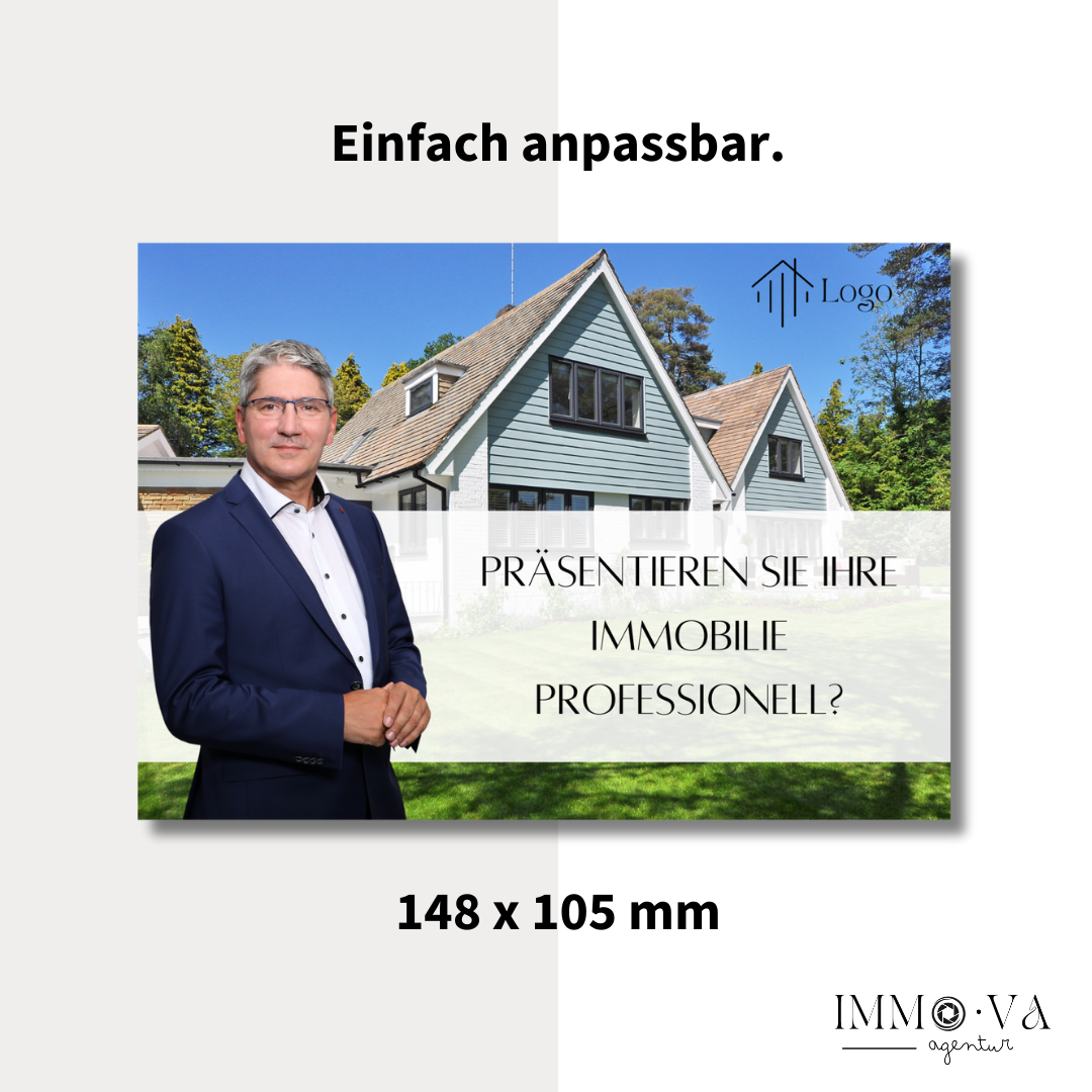 Postkarten für Makler - 12 Designs, anpassbar! Canva Vorlage für dein DIY Marketing✶✶Digitales Produkt/Vorlagen-Link✶