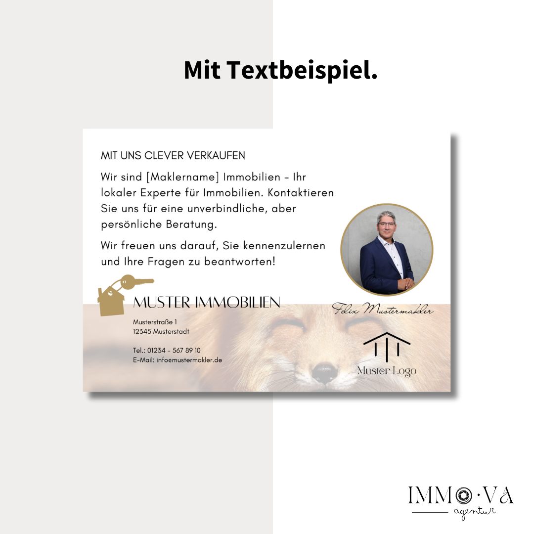 Ansprechende Postkarte für Immobilienmakler als Canva Template ✶Digitales Produkt/Vorlagen-Link ✶
