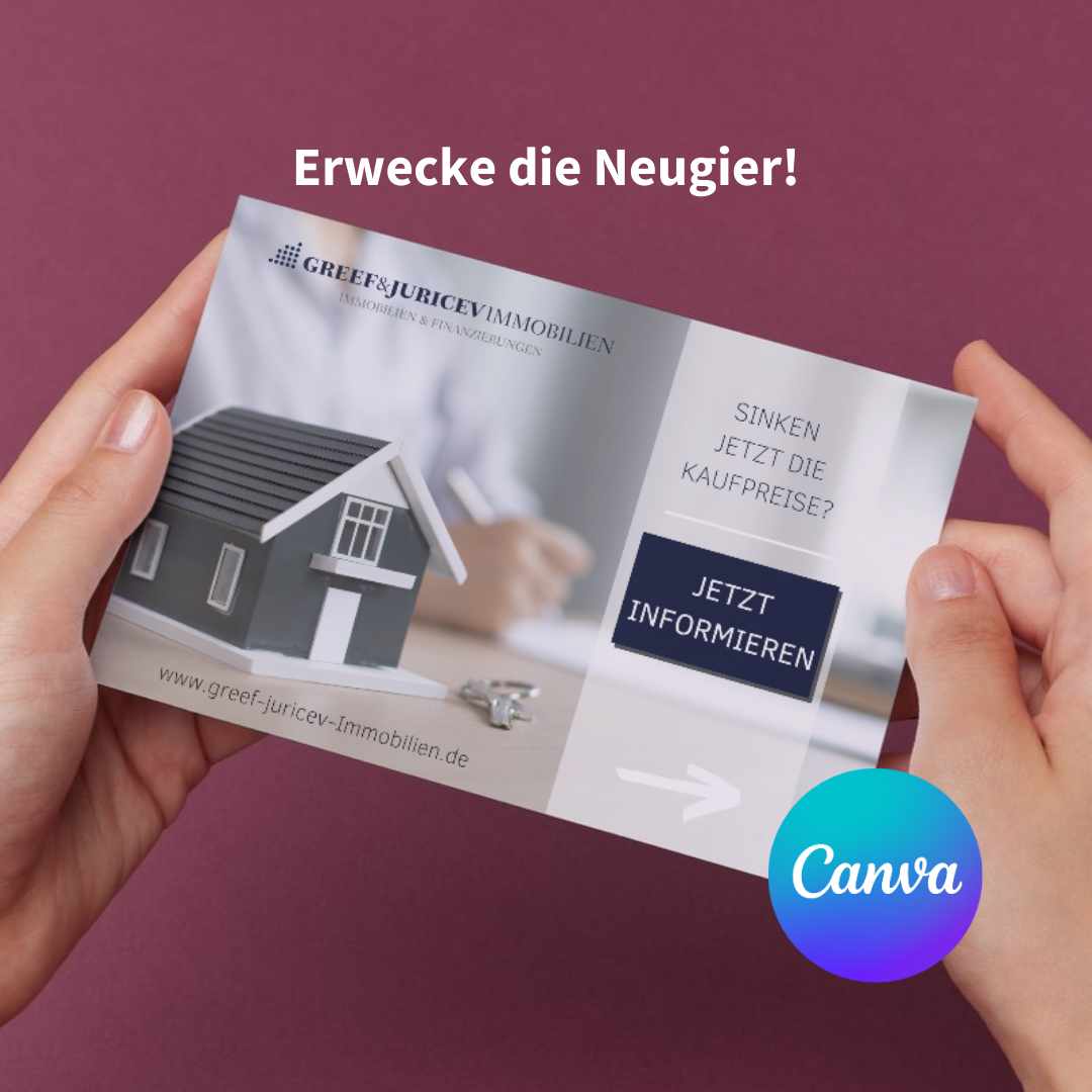 Postkarte für Immobilienmakler - Postkarte an potenzielle Verkäufer - Immobilienmarketing✶✶Digitales Produkt/Vorlagen-Link✶