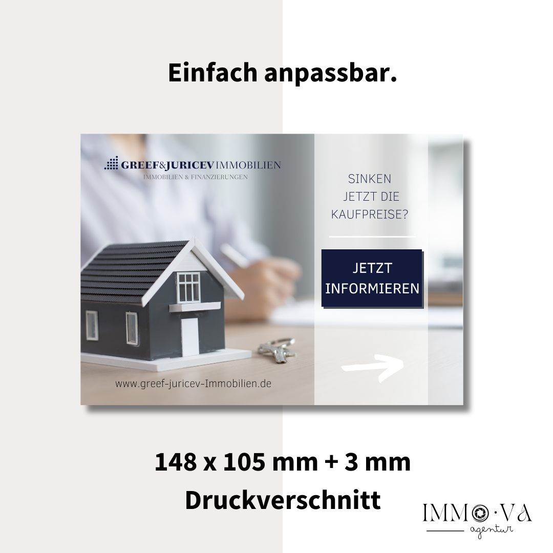 Postkarte für Immobilienmakler - Postkarte an potenzielle Verkäufer - Immobilienmarketing✶✶Digitales Produkt/Vorlagen-Link✶