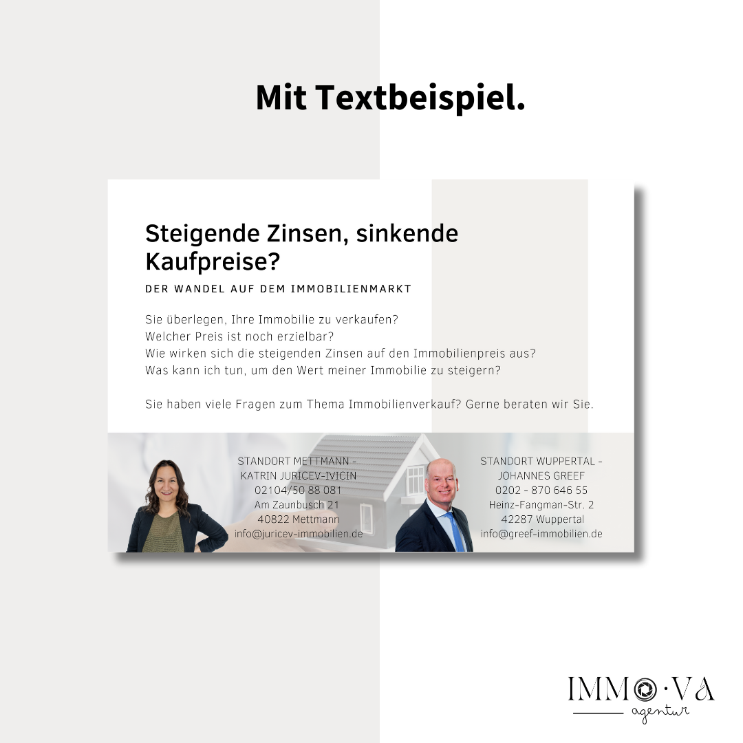 Postkarte für Immobilienmakler - Postkarte an potenzielle Verkäufer - Immobilienmarketing✶✶Digitales Produkt/Vorlagen-Link✶