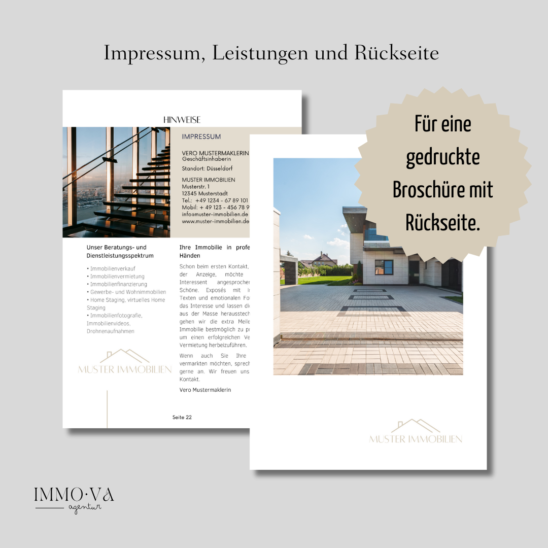 Akquise Broschüre Canva Template Immobilienmarketing