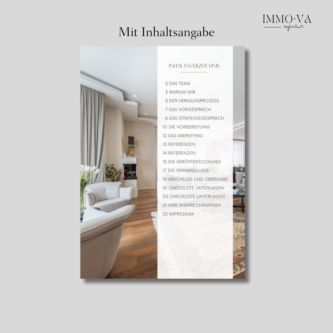 Akquise Broschüre Canva Template Immobilienmarketing