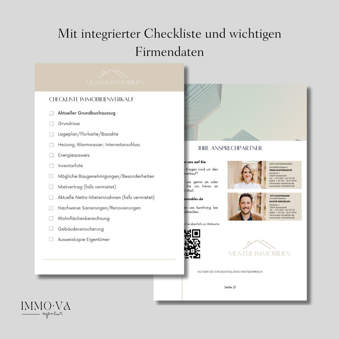 Akquise Broschüre Canva Template Immobilienmarketing