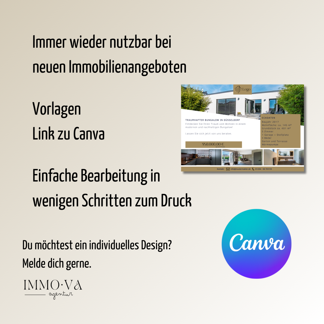 Aushang Schaufenster Immobilien