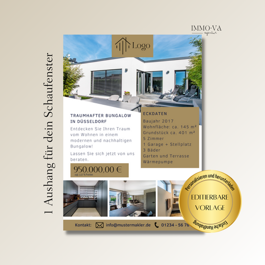 Aushang Schaufenster Immobilien