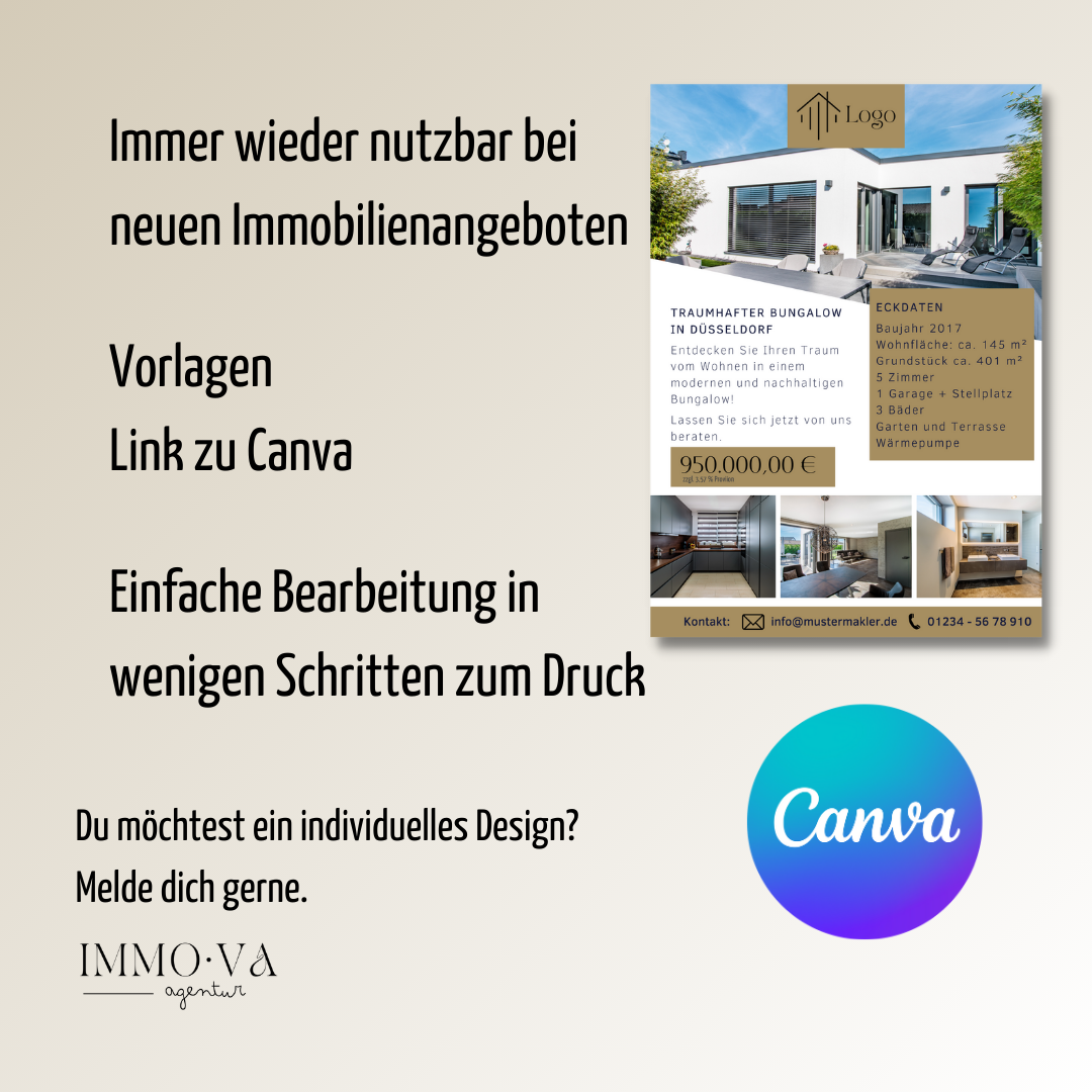 Aushang Schaufenster Immobilien