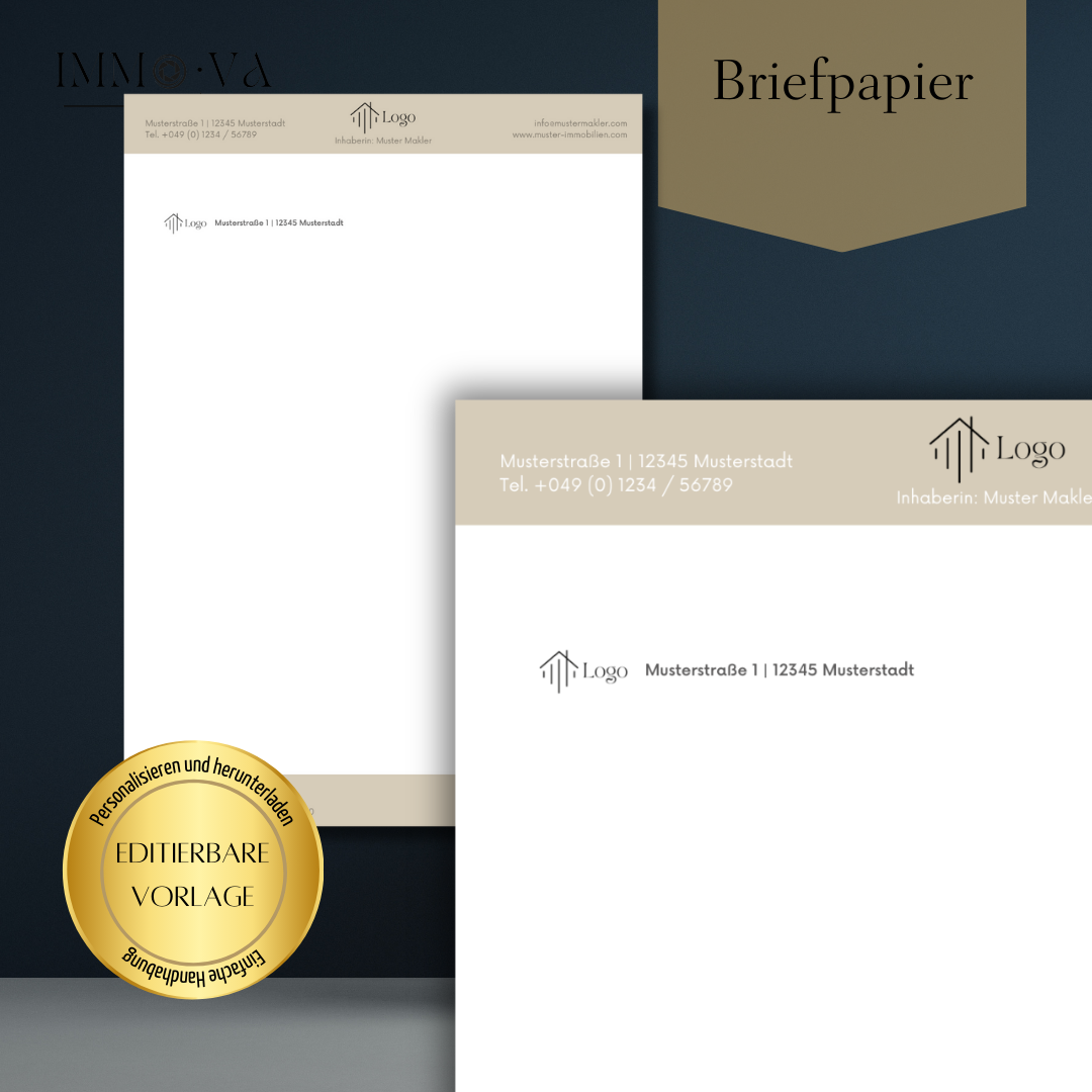 Briefpapier Immobilienmakler