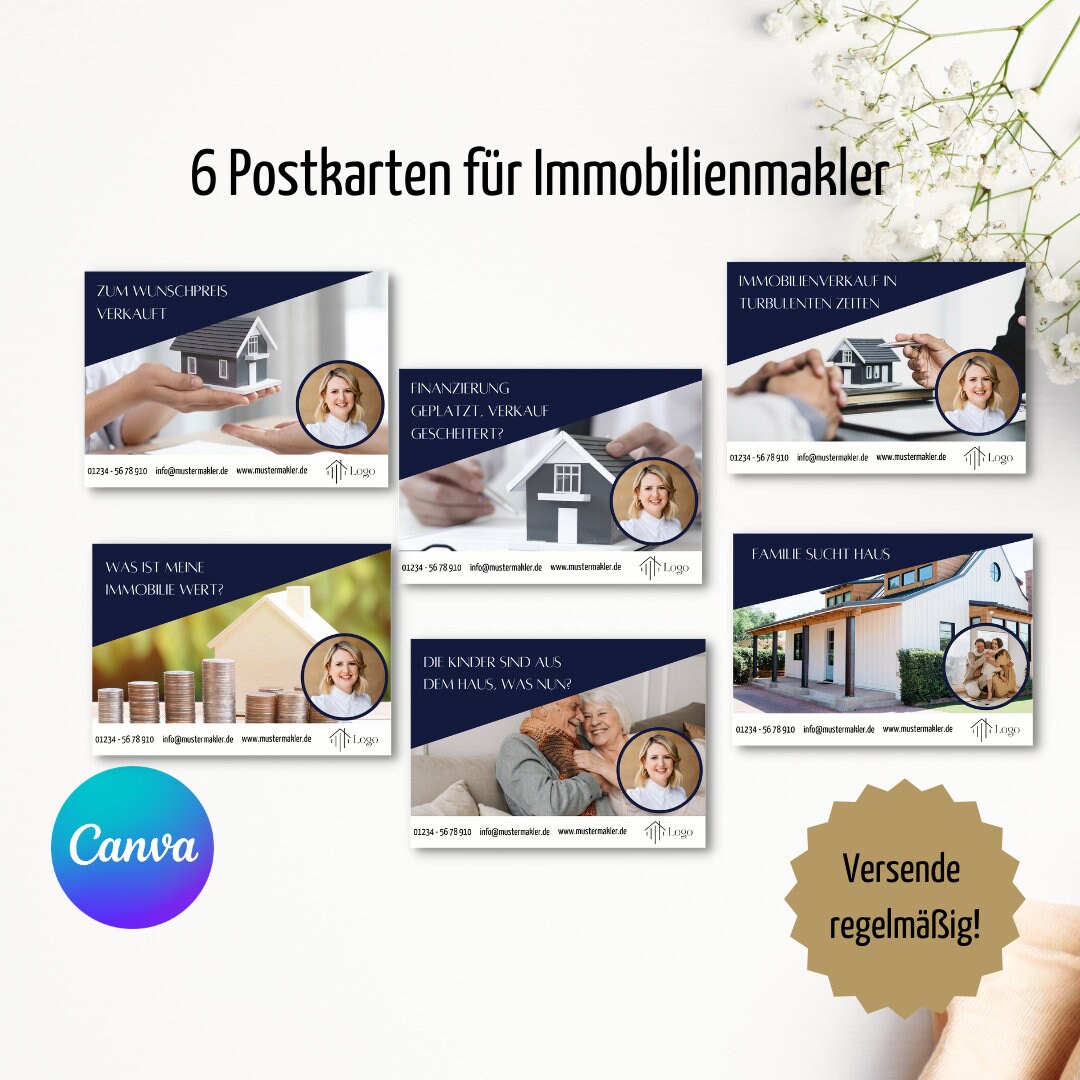 Canva Template Postkarten Immobilienmakler