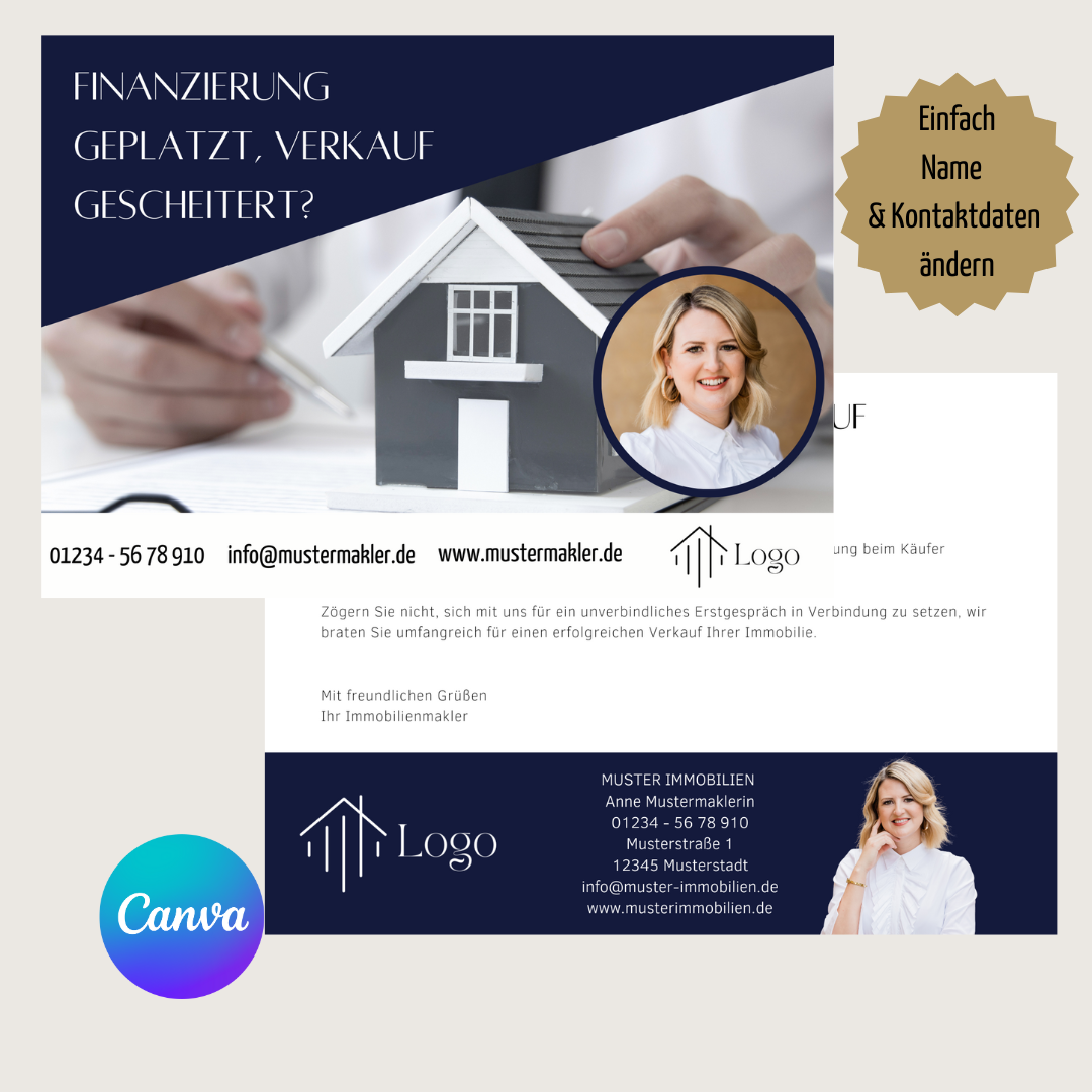 Canva Template Postkarten Immobilienmakler