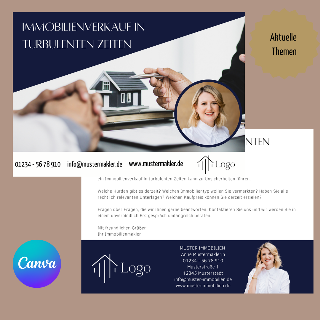 Canva Template Postkarten Immobilienmakler