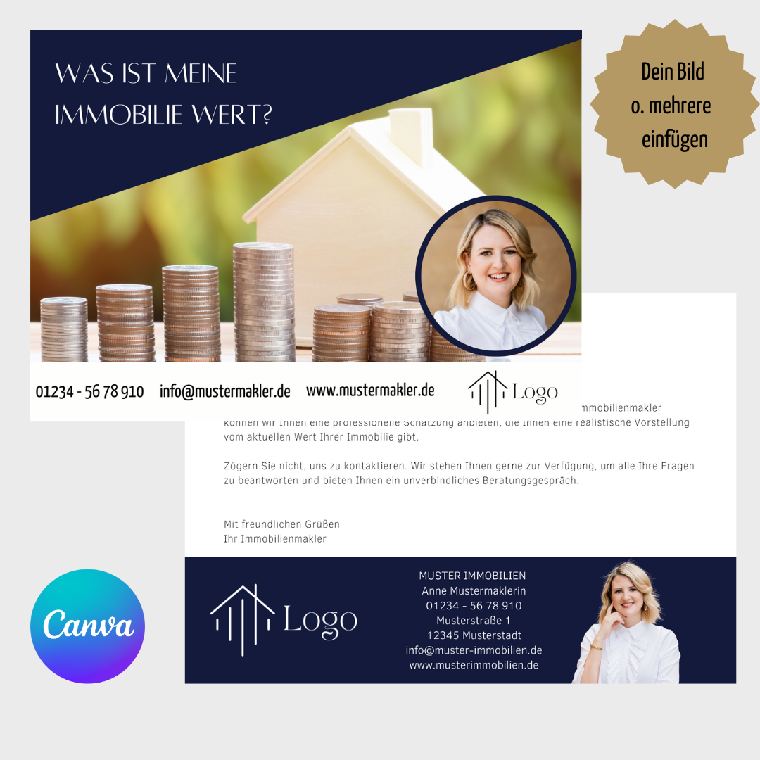 Canva Template Postkarten Immobilienmakler