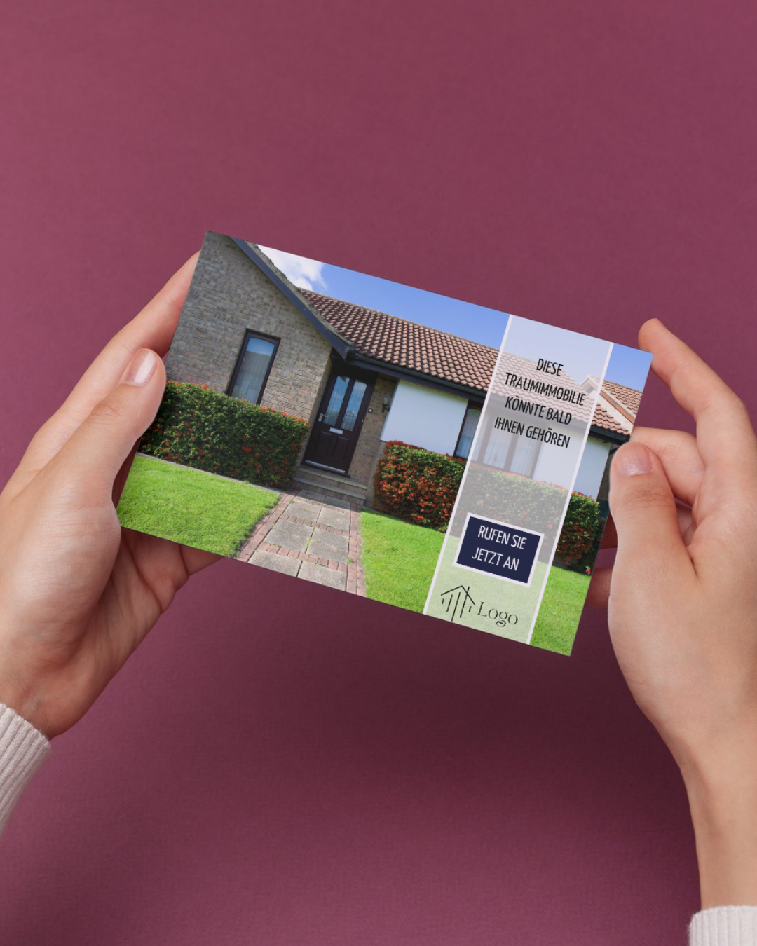 Immobilienmarketing Postkarte