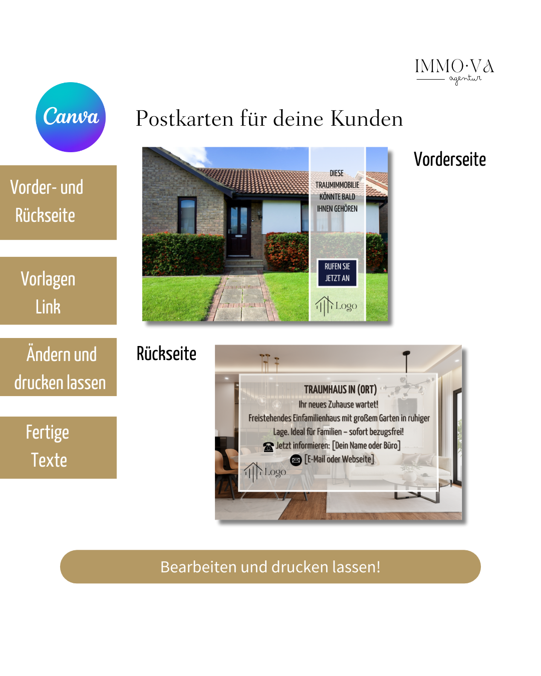 Immobilienmarketing Postkarte