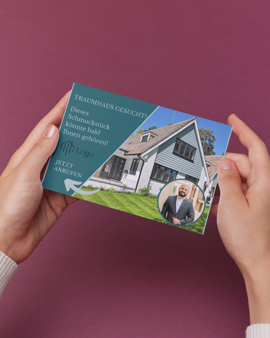 Immobilienmarketing Postkarte fuer Makler