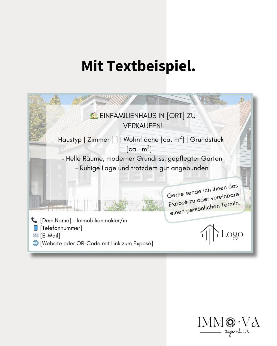 Immobilienmarketing Postkarte fuer Makler