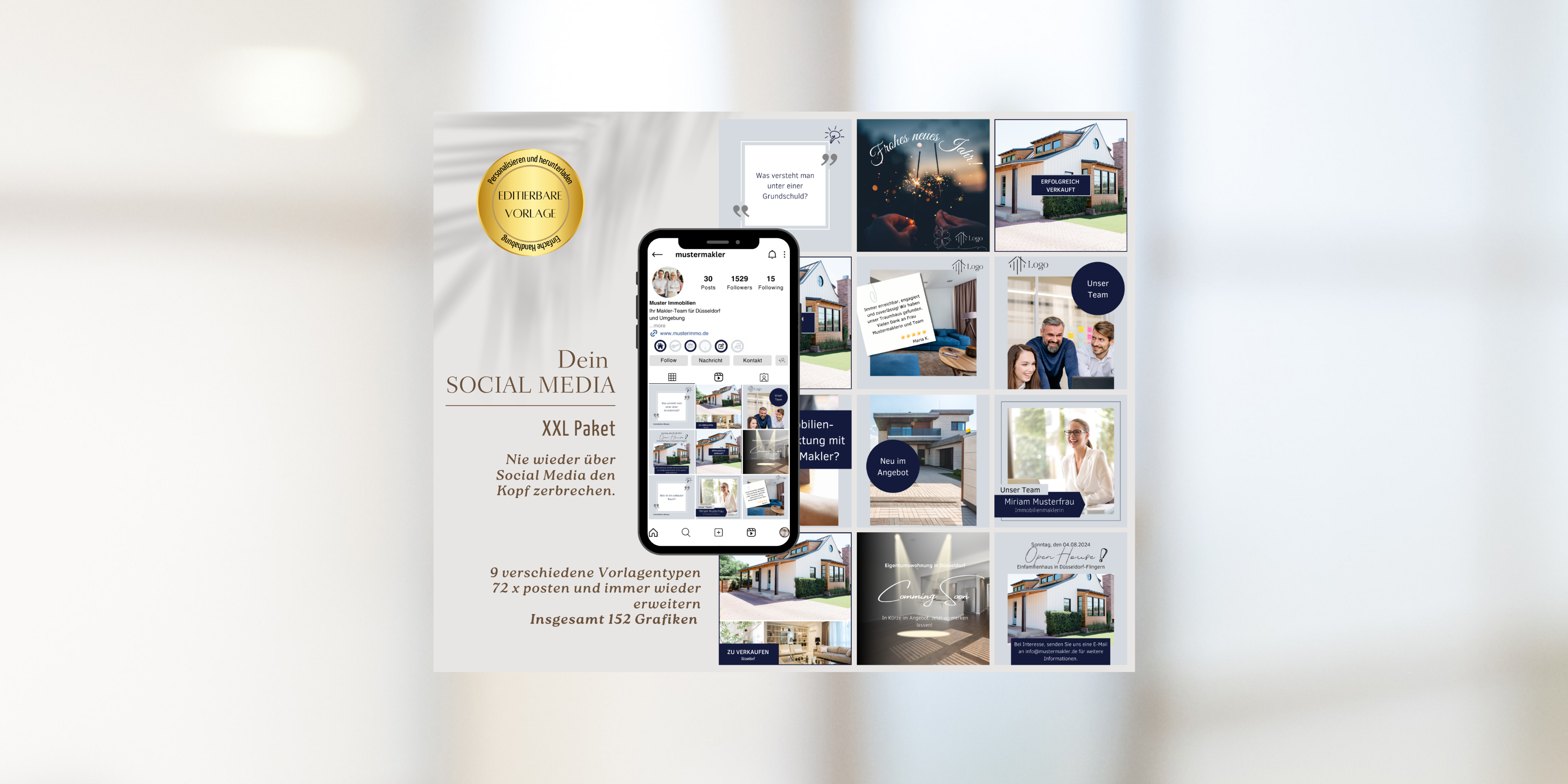 Immobilienmarketing Social Media Vorlagen