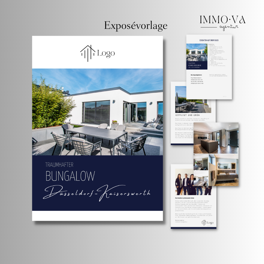 Exposévorlage für Immobilienmakler✶ Digitales Produkt/Vorlagen-Link✶