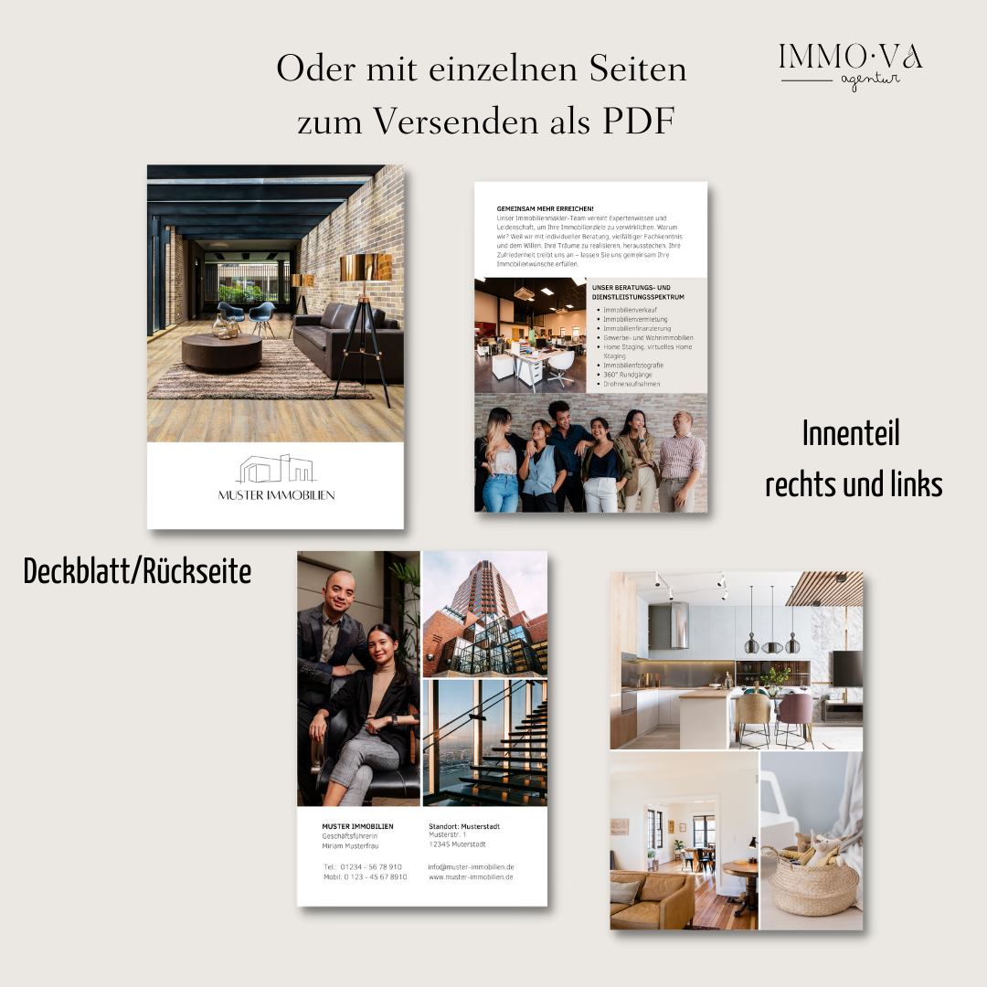 Broschüre, Image Broschüre, Akquise Hilfe Makler ✶Digitales Produkt/Vorlagen-Link ✶
