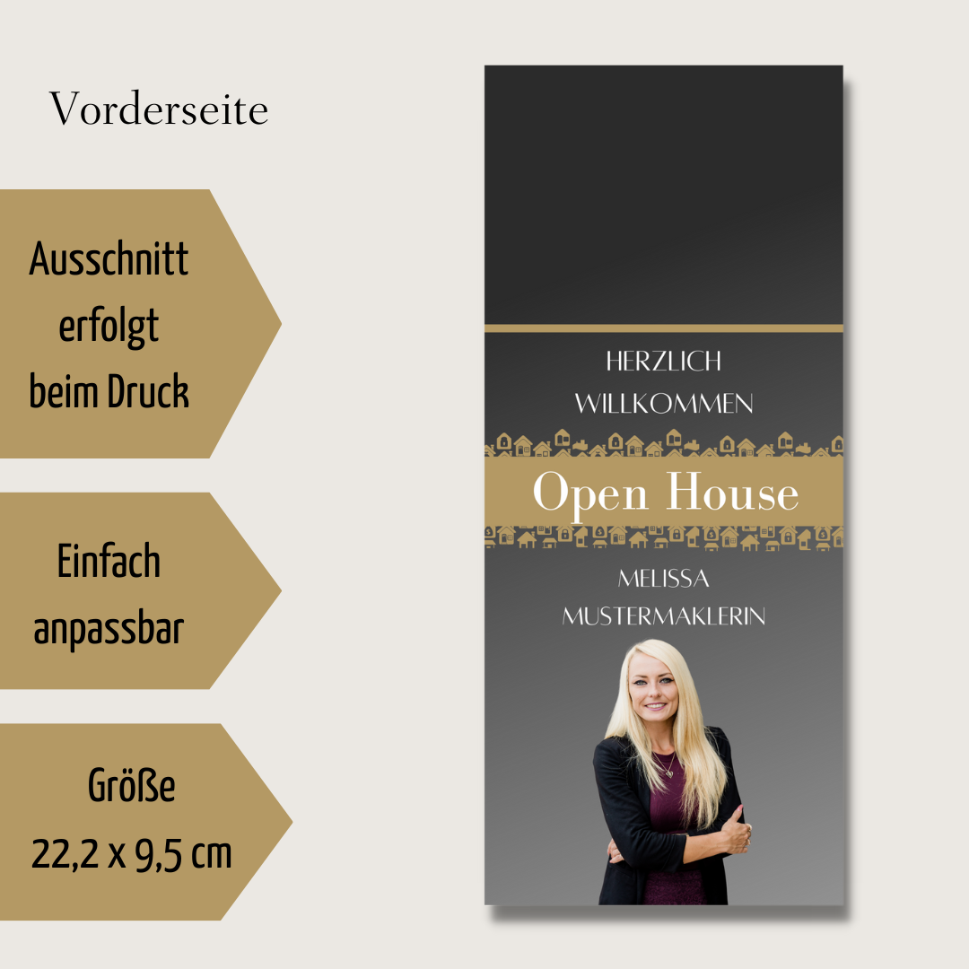 Open House Türhänger für Immobilienmakler - Türhänger Besichtigung✶✶Digitales Produkt/Vorlagen-Link✶