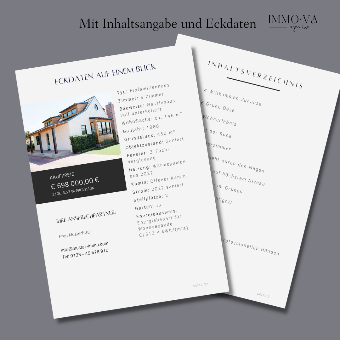 Exposévorlage für Immobilienmakler✶✶Digitales Produkt/Vorlagen-Link✶