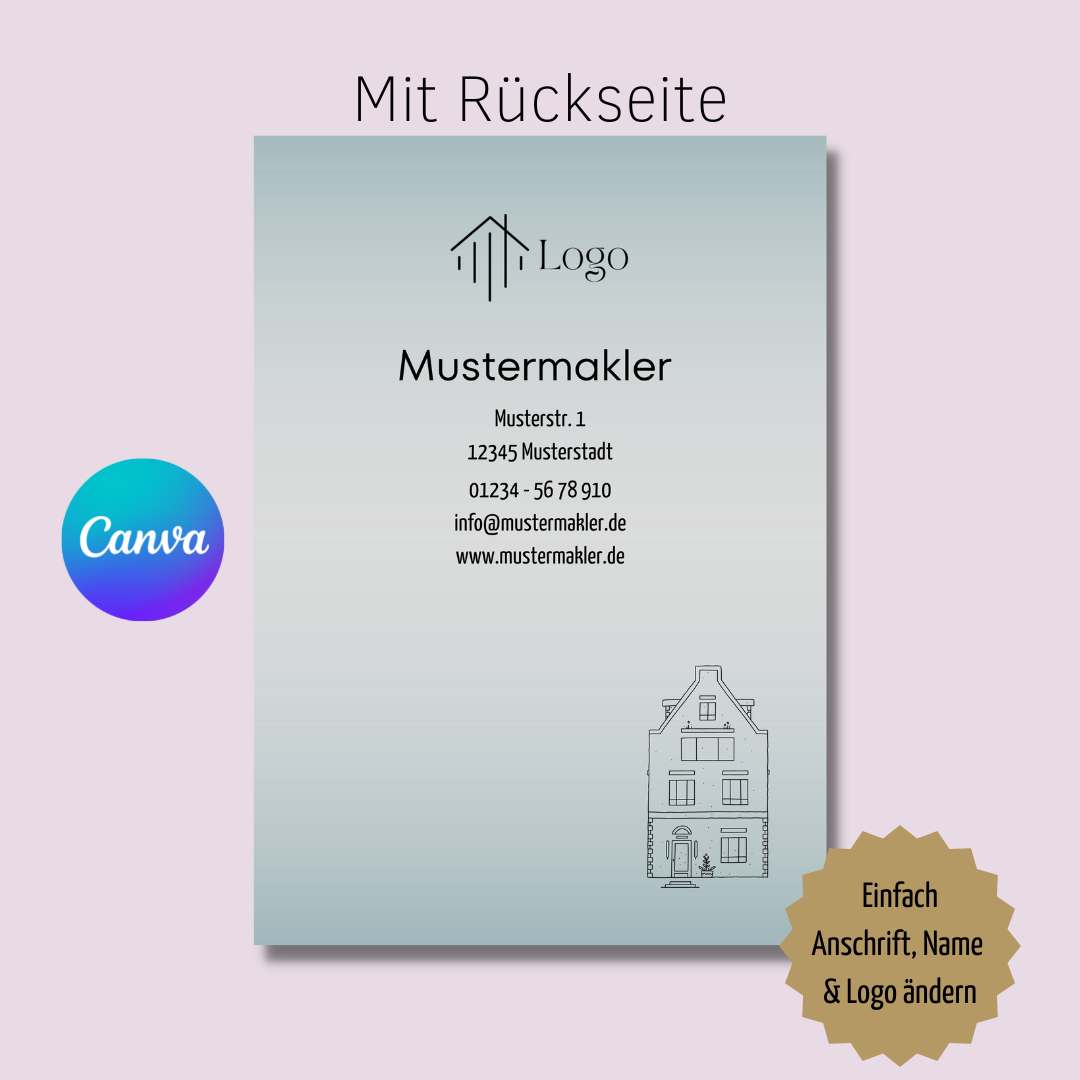 Vorlage Ausmalbuch für Immobilienmakler - Ausmalbuch für Kinder - Immobilienmarketing✶✶Digitales Produkt/Vorlagen-Link✶