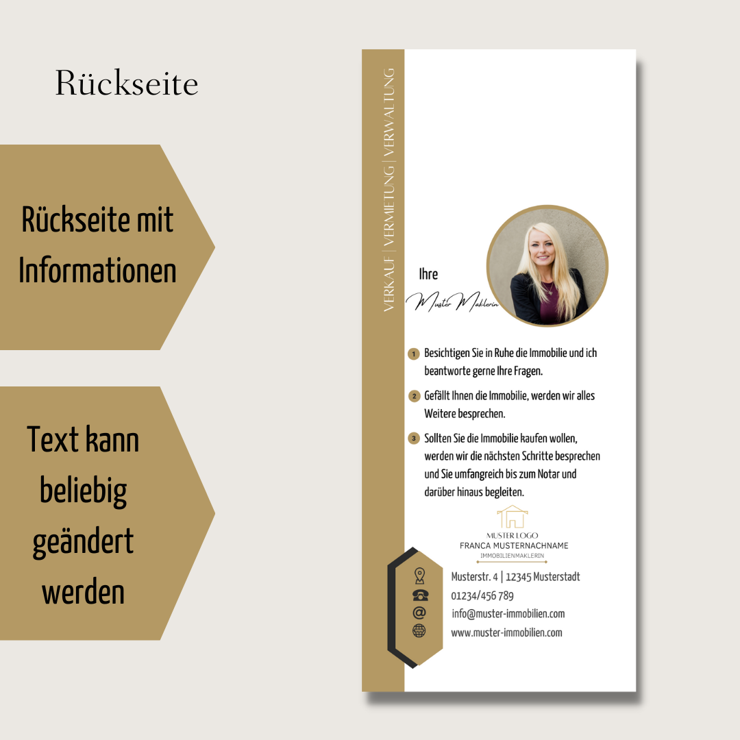 Open House Türhänger für Immobilienmakler - Türhänger Besichtigung✶✶Digitales Produkt/Vorlagen-Link✶