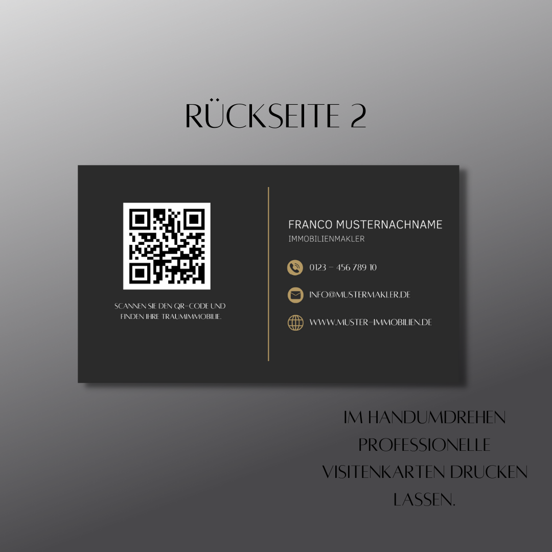 Visitenkarte für Immobilienmakler - Business Card✶✶Digitales Produkt/Vorlagen-Link✶