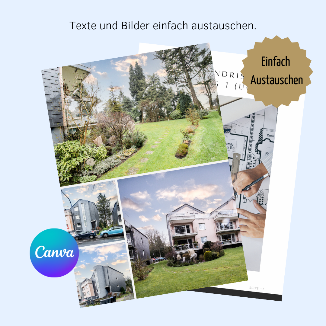 Exposévorlage für Immobilienmakler✶✶Digitales Produkt/Vorlagen-Link✶