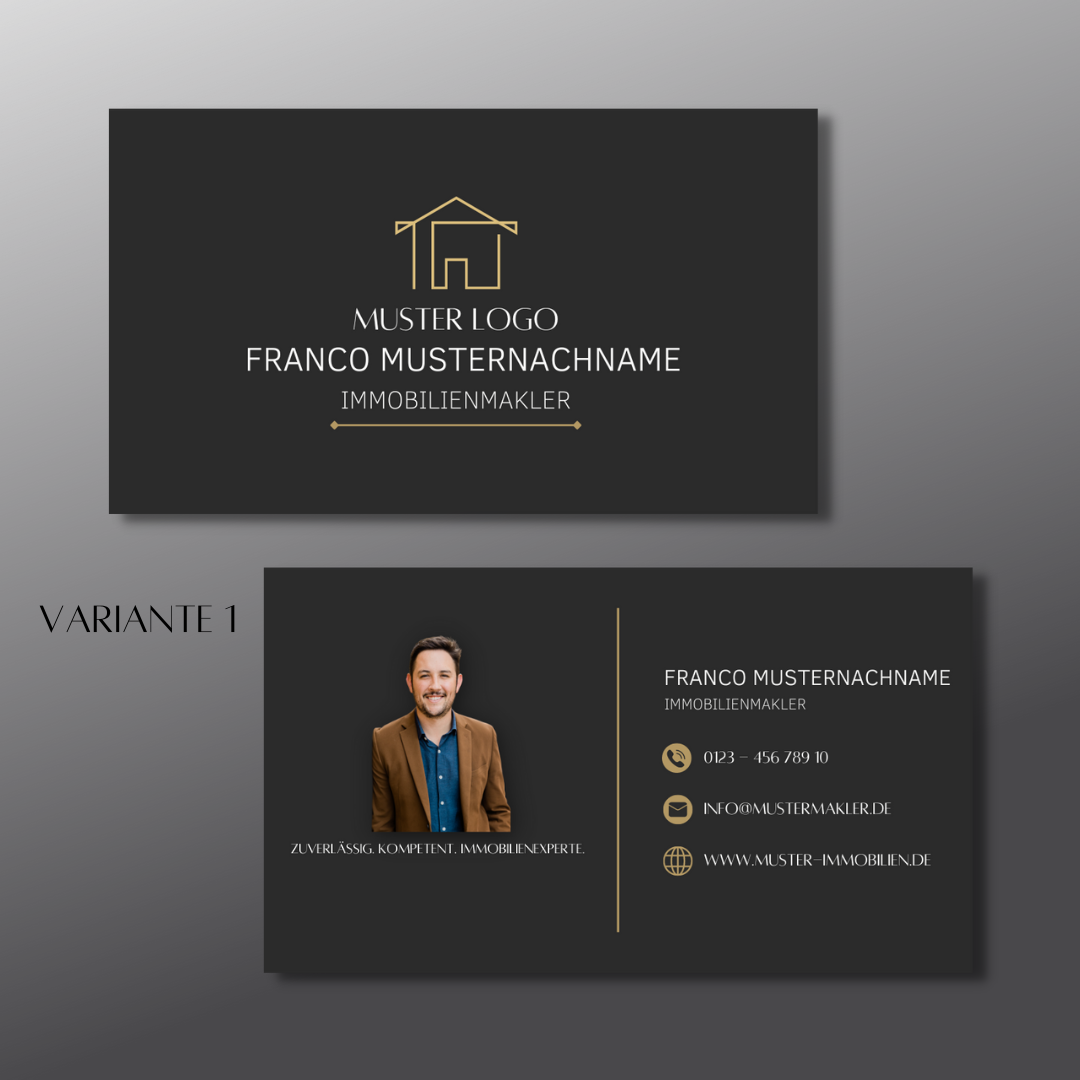 Visitenkarte für Immobilienmakler - Business Card✶✶Digitales Produkt/Vorlagen-Link✶