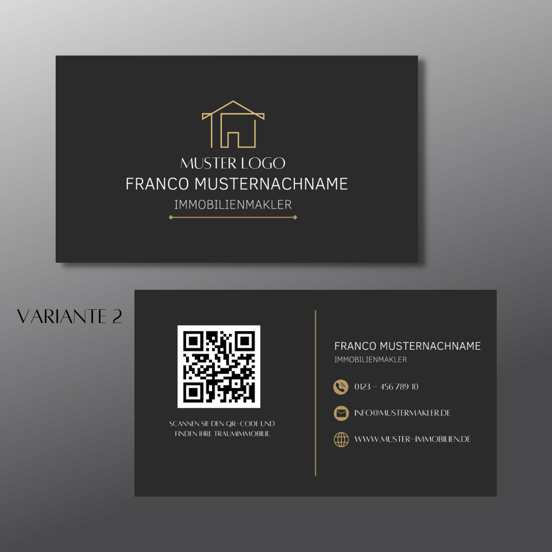 Visitenkarte für Immobilienmakler - Business Card✶✶Digitales Produkt/Vorlagen-Link✶