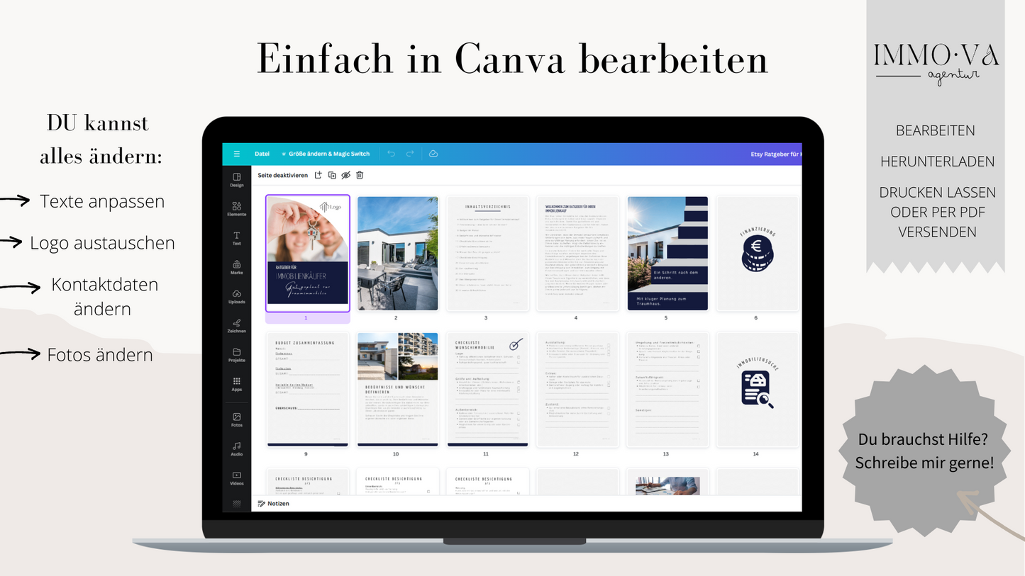 Maklerangebot für Immobilienverkäufer und -käufer - 2 Ratgeber für Verkäufer und Käufer - Verkäufer-Guide u. Käufer-Guide für deine Kunden✶✶Digitales Produkt/Vorlagen-Link✶