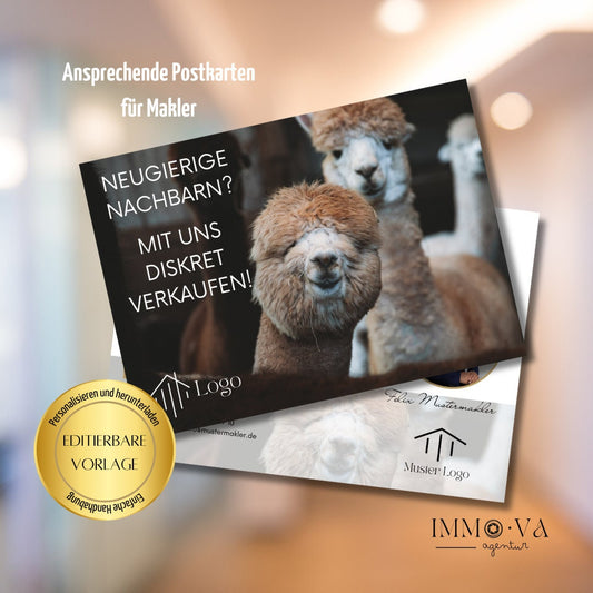 Postkarte Canva Template Immobilienmarketing