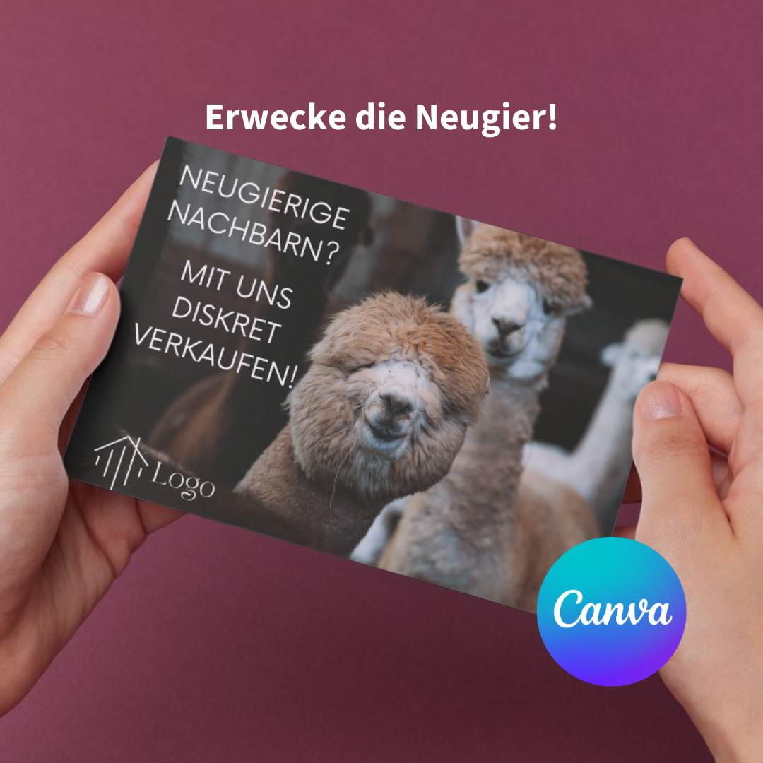 Postkarte Canva Template Immobilienmarketing