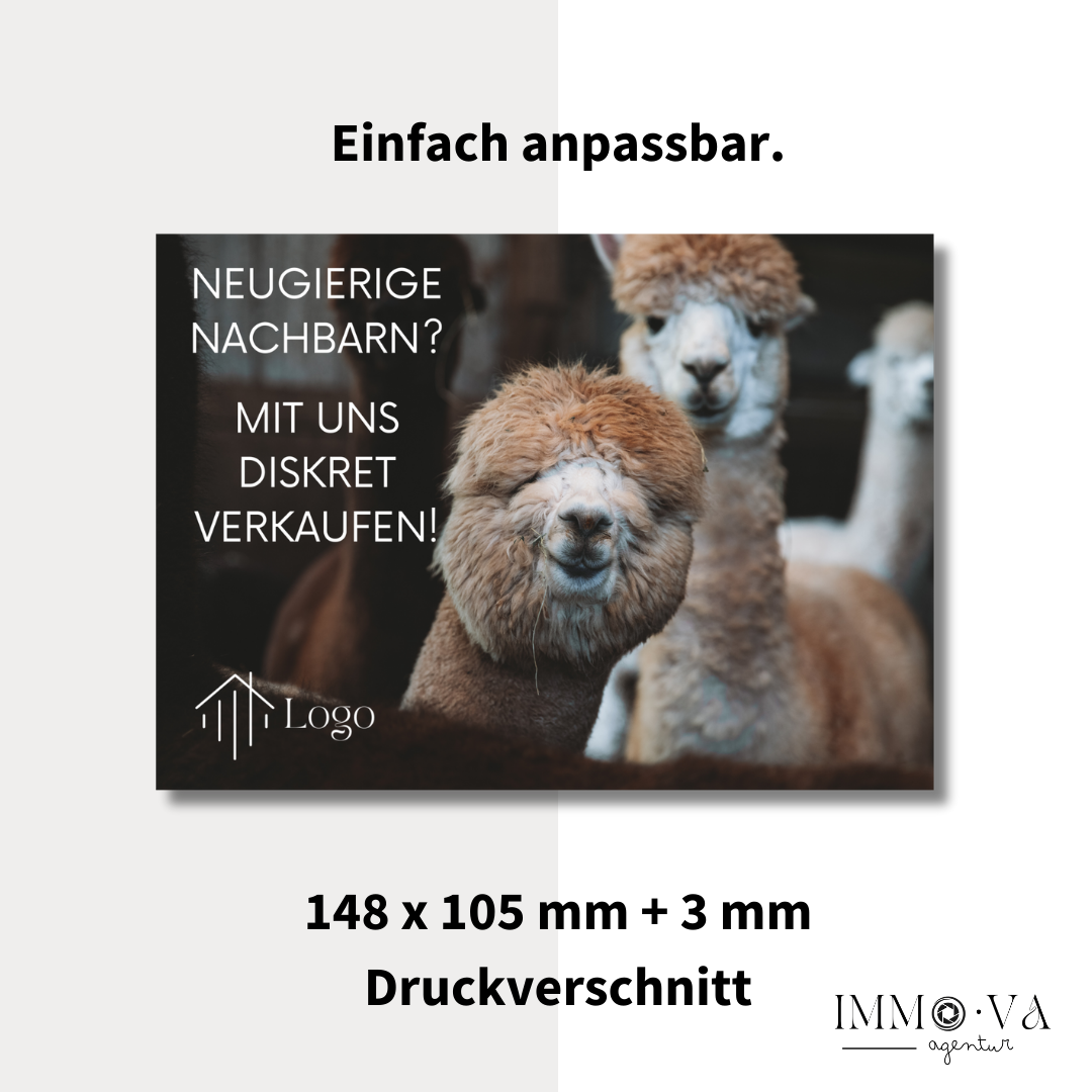 Postkarte Canva Template Immobilienmarketing