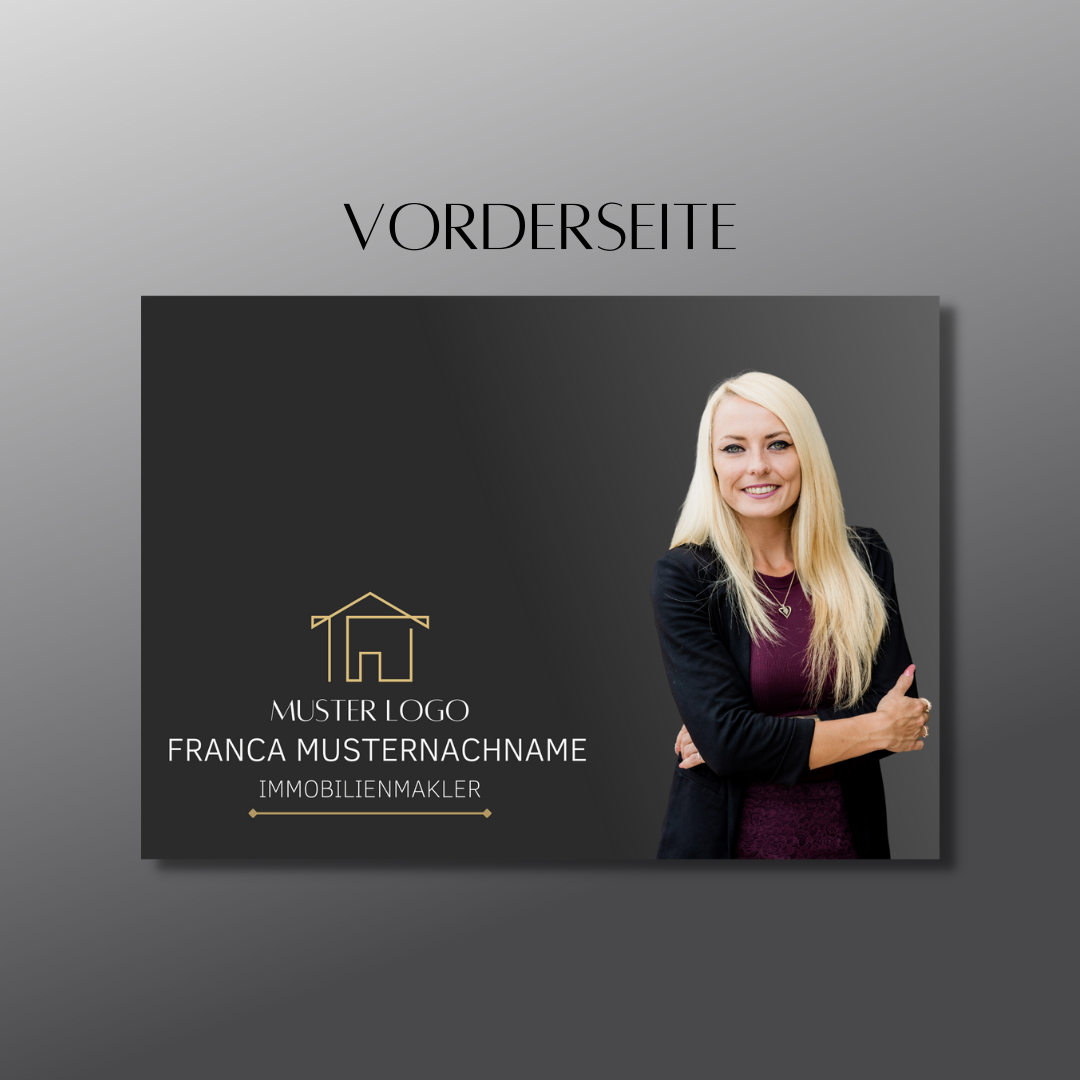 Postkarte Canva Template Immobilienmakler