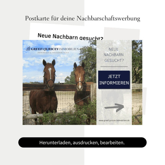 Postkarte Canva Template Immobilienmakler