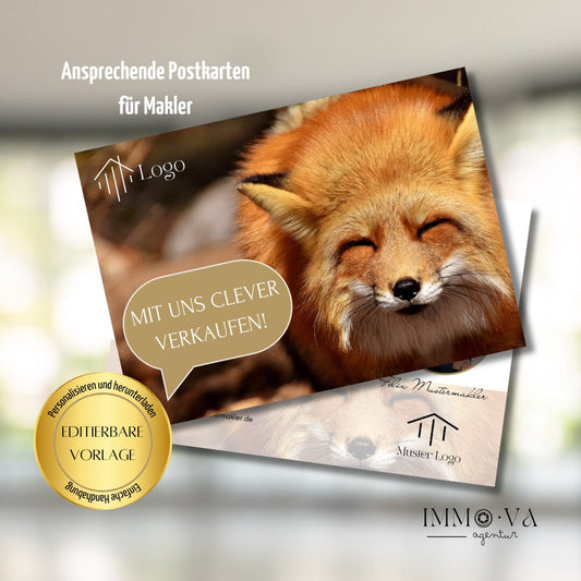 Postkarte Canva Template Immobilienmarketing