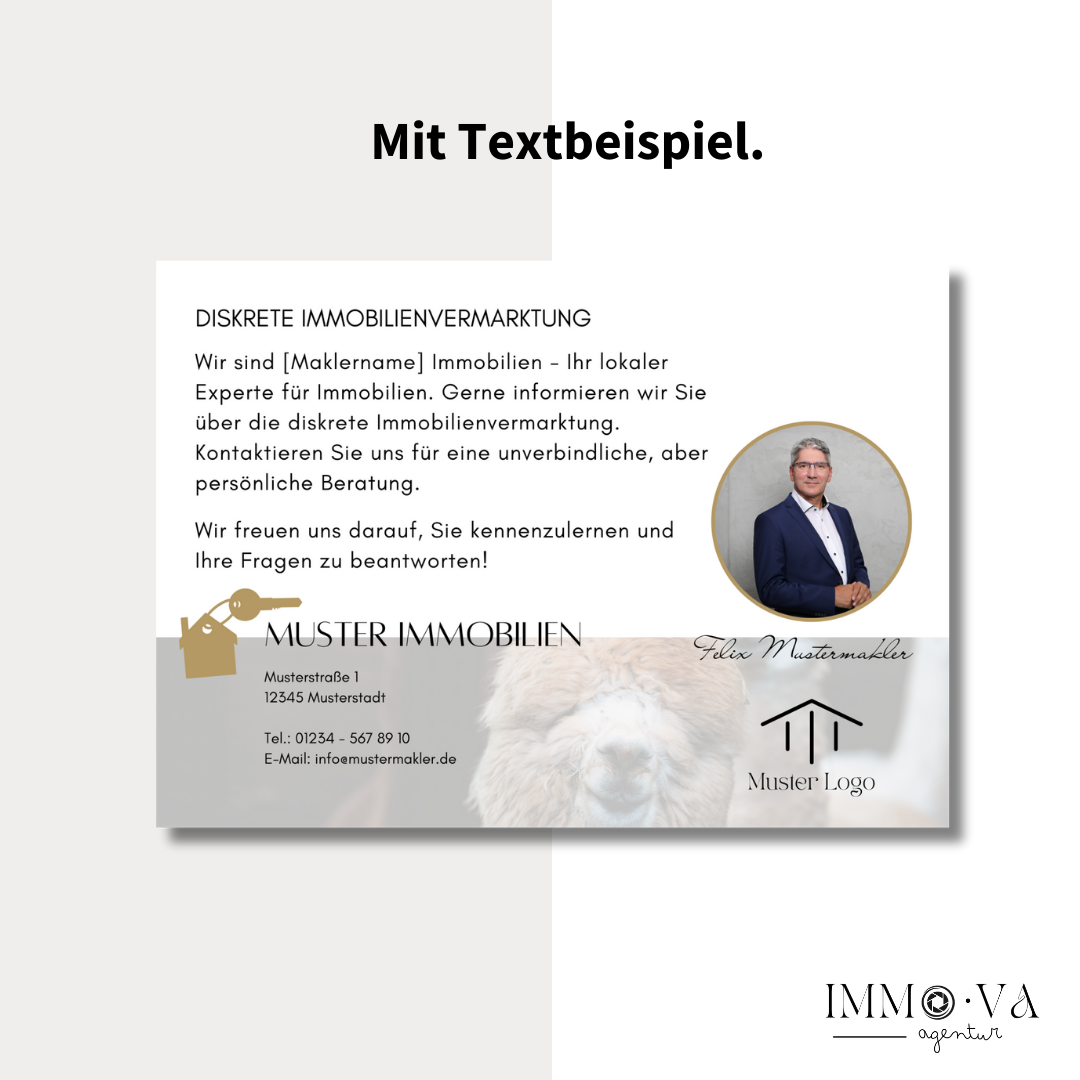 Postkarte Canva Template Immobilienmarketing