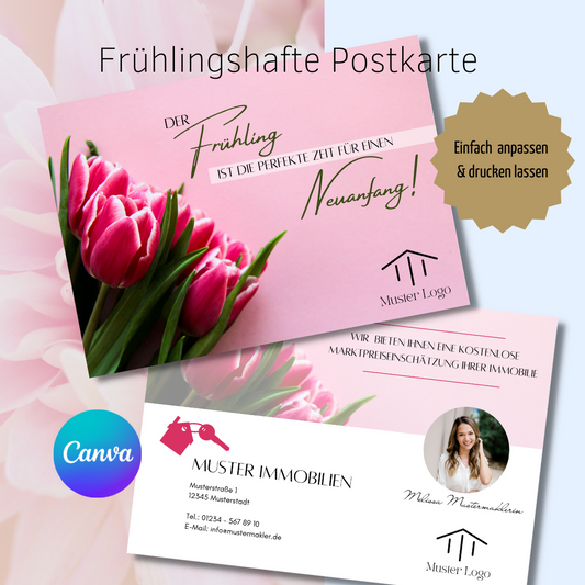 Postkarte Frühling Immobilienmakler
