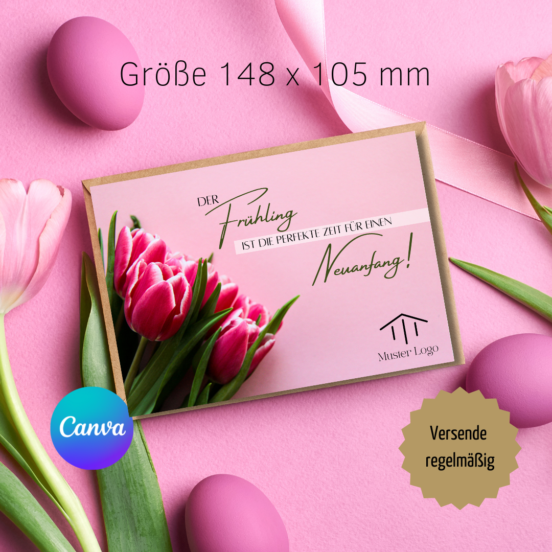 Postkarte Frühling Immobilienmakler