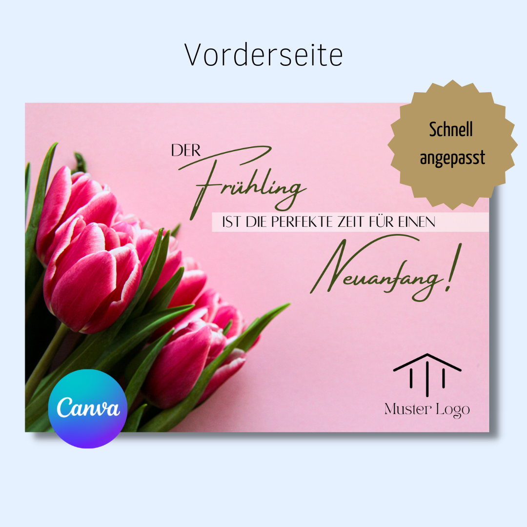 Postkarte Frühling Immobilienmakler
