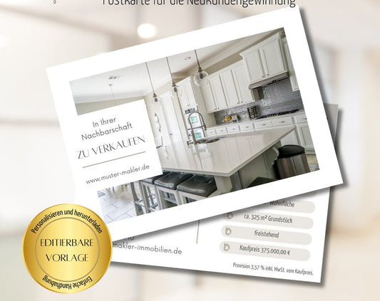 Postkarte Immobilienmakler