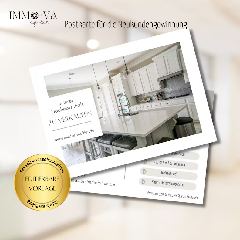 Postkarte Immobilienmakler