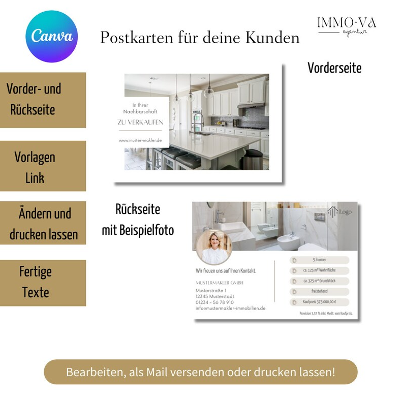 Postkarte Immobilienmakler